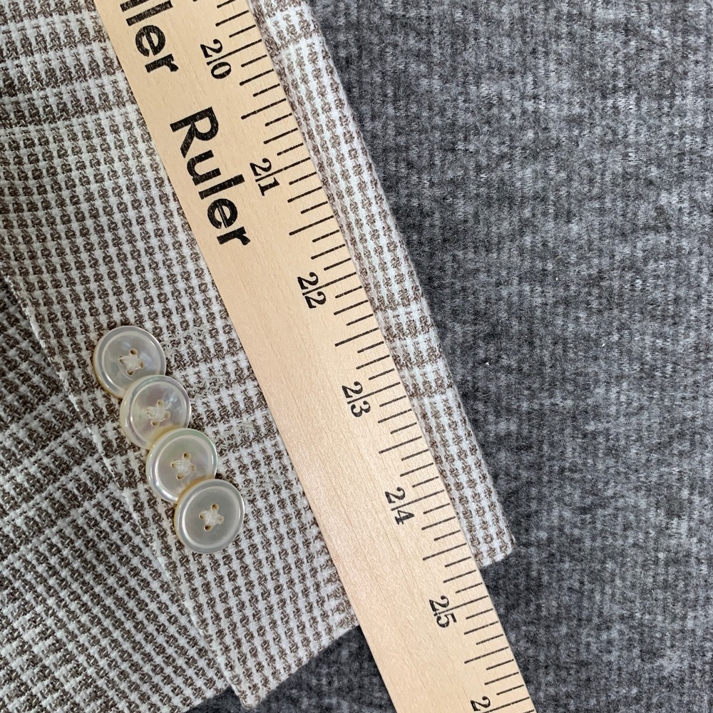Hugo Boss Linen Blazer Jacket Men 38R Windowpane Sport Coat Unlined - Picture 16 of 16